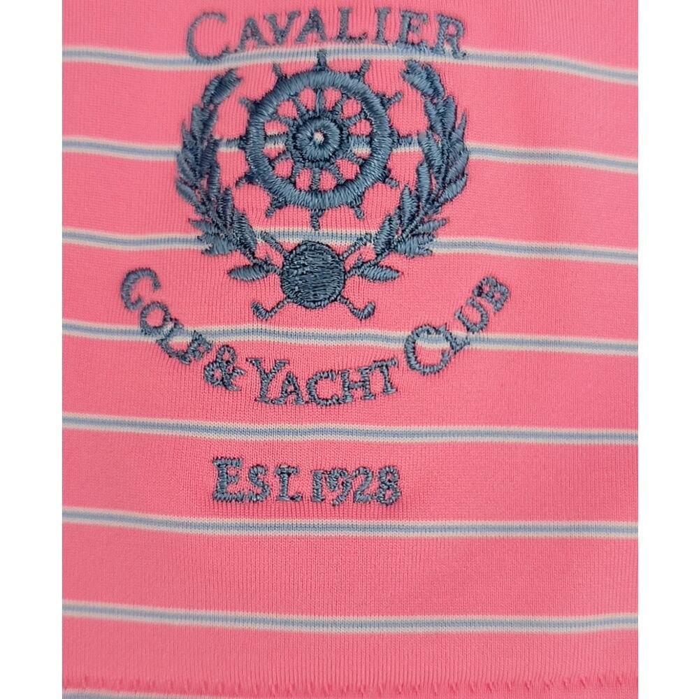 Peter Millar Summer Comfort Golf Polo Shirt Mens Sz XL Pink Stripe Short Sleeve - Picture 16 of 16